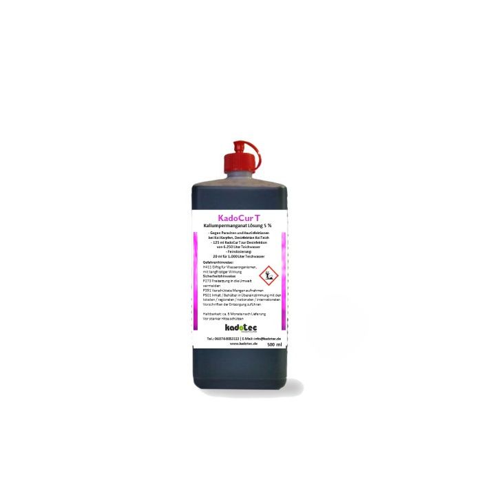 CHT125-KadoCur T - Kalium­perman­ganat Lösung 5 % - Koi Karpfen - 250 ml Flasche