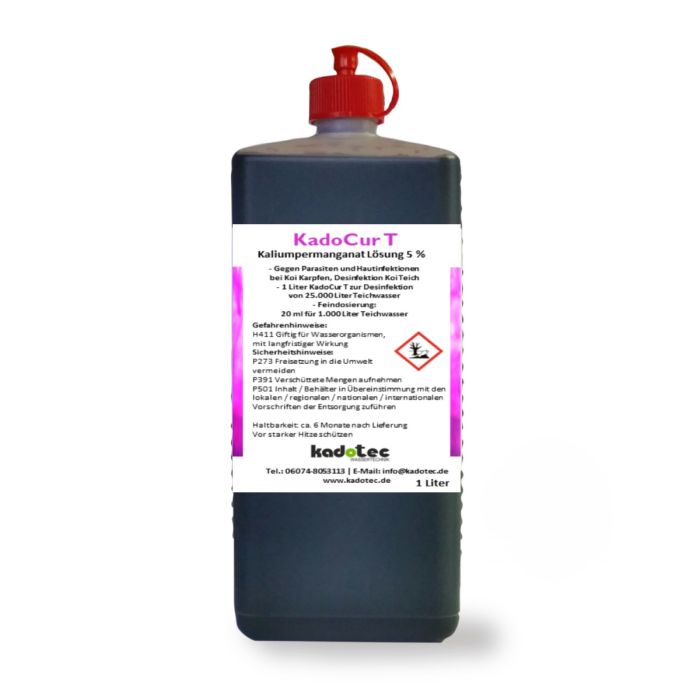 CHT1000-KadoCur T - Kalium­perman­ganat Lösung 5 % - Koi Karpfen - 1000 ml Flasche