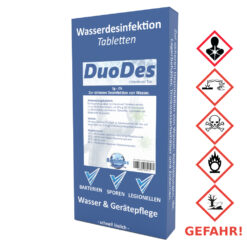 Desinfektion von Wasser Aquintos-DuoDes-1g-Tab-Chlordioxid–-2-–-zur-sicheren-Desinfektion-von-Wasser.-Rohrleitungen-IBC-Lagerbehaelter